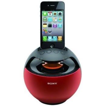 Sony RDPV20IPR - Altavoz para iPod/iPhone, color rojo