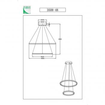 Lámpara colgante LED Fabas Luce Giotto, Ø 80 cm, 2 luces, color negro