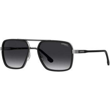 Gafas de Sol Carrera 256/S - Estilo Unisex, Cuadradas, Color Negro y Rutenio, Tamaño 58 MM
