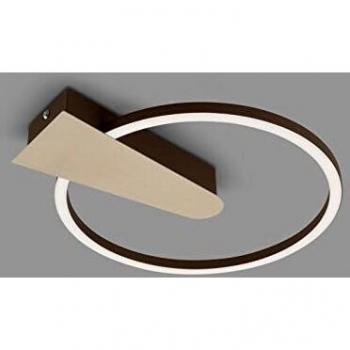 Plafón LED Dimmable Nico, 12W, 1400lm, 3000K, Redondo, Oro, Ø29.5 cm