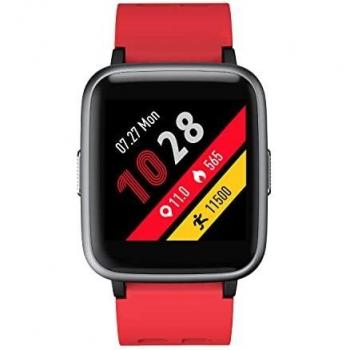 ASIAMENG Reloj Inteligente Hombre Mujer Smartwatch Podómetro IP68 Calorías Cronómetro Menstrual Llamada de notificación SMS Multideporte para Android iOS