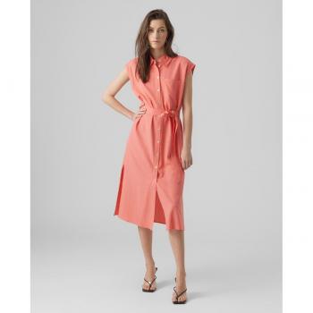 Vero Moda Vestido Camisero con Cinturón de Tela - Vestido, cinturón de tela incluido, estilo camisero
