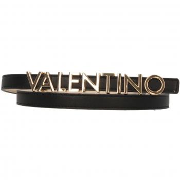 Cinturón de mujer Valentino Belty negro con aplicación de logo, talla S