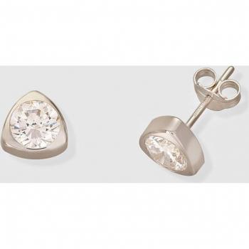 Pendientes de mujer elegantes de oro con circonitas incrustadas, perfectos para cualquier ocasión