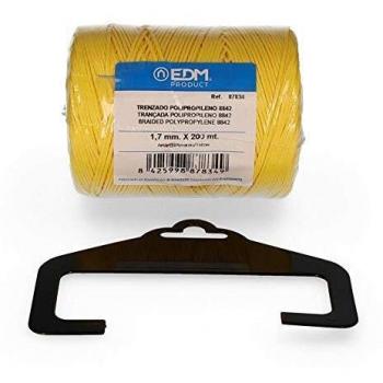 EDM 87834 Bobina Trenzada Polipropileno 8842, Amarillo, 200 M