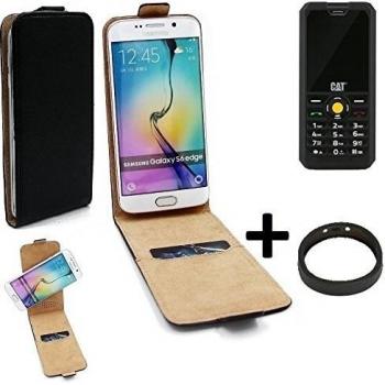 TOP SET: Caso Smartphone para ZTE Nubia Z7 Mini cubierta del estilo del tirón 360°, negro + anillo protector, cubierta del tirón - K-S-Trade
