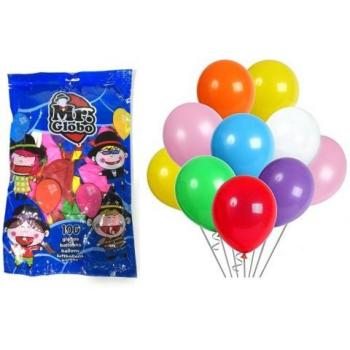 Globos Multicolores para Decoración de Fiestas, Paquete de 100 Unidades, Tamaño 30cm, Biodegradables, Fabricados en Látex Natural