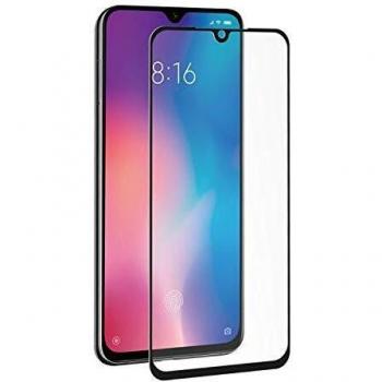 muvit protector pantalla compatible con Xiaomi Mi 9 SE vidrio templado plano marco negro