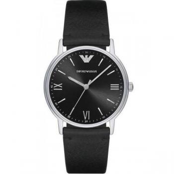 Emporio Armani AR11013 Men's Black Leather Watch - One Size