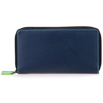 Monedero de cuero MyWalit Doble Cierre alrededor 18 cm gris