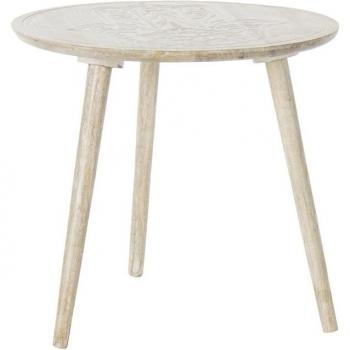 Mesa auxiliar de madera de mango con diseño mandala - DKD Home Decor