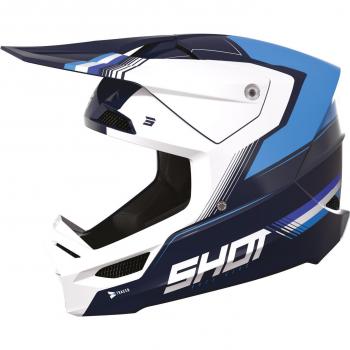 Casco de motocross Shot Race Gear Tracer Mips® Azul/Negro/Blanco (XL)