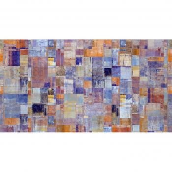 Decowood DCW05 Cabecero 'Pintura Abstracta', Madera, Multicolor, 160 x 80 x 3 cm