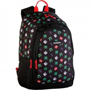 Mochila Primaria Doble Compartimento Minecraft TNT con Gran Capacidad y Adaptable a Carro