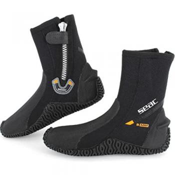 Seacsub Escarpines Basic HD 5 mm Neopreno con cremallera lateral y suela semirrígida, Negro, XXXL