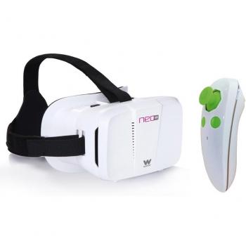 Woxter Neo VR1 - Kit gafas de realidad virtual 3D para smartphone con mando a distancia, color blanco