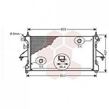 Van Wezel 40002305 radiador de refrigeración del motor