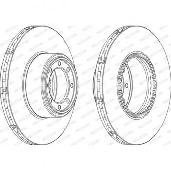 Disco de freno FERODO FCR321A, 1 Pieza
