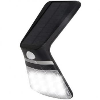 Aplique Solar 3,5W 430lm Recargable Sensor Presencia (2-8m) Color Negro EDM