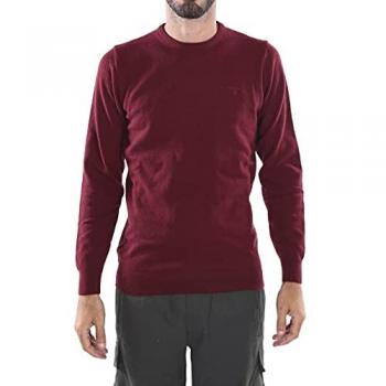 Barbour Essential Crew Neck Mens Jumper - Ruby - Size Large - Male