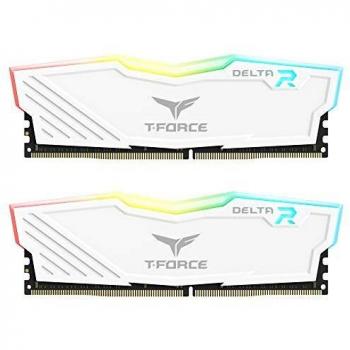 TEAMGROUP Team T-Force Delta RGB DDR4 - Memoria para Videojuegos, 2 x 16 GB, 3600 MHz, 288 Pines, DIMM, Color Blanco