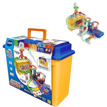 VTech - Circuito de canicas interactivo Marble Rush Storage Box, maleta de transporte, juguete de construcción, incluye espacio para almacenamiento, recomendado para niños a partir de 4 años