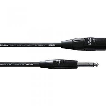 Cordial 3m XLR to 6.35mm Jack Audio Cable - Black