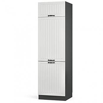 Armario empotrado para frigorífico Vicco Fame-Line, Blanco casa de campo, 60 cm