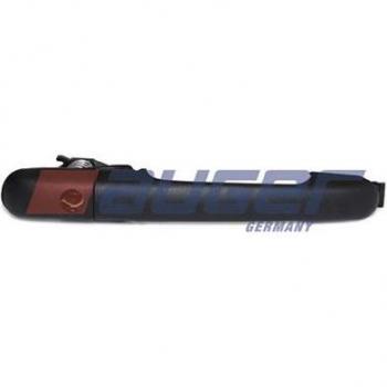 Manecilla de puerta AUGER 66300 - Manecilla exterior para puerta, diseño ergonómico, acabado en níquel satinado, incluye tornillería y es compatible con puertas de grosor estándar