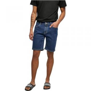 Relaxed Fit Denim Shorts - Mid Indigo Wash - 98% Cotton, 2% Elastane