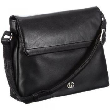 Gerry Weber Piacenza 08/22/21972 - Bolso al hombro de cuero para mujer, color negro, talla 23x18x7 cm