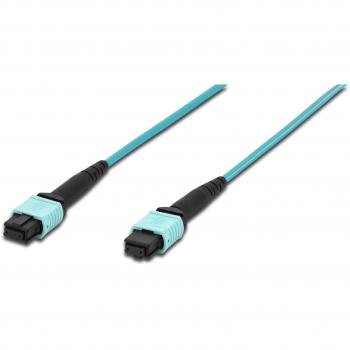 Cable de fibra óptica Digitus OM3 MPO/MTP multimodo 30 m, 12 fibras, corte PC, hasta 40 Gbit/s y 100 Gbit/s, color azul