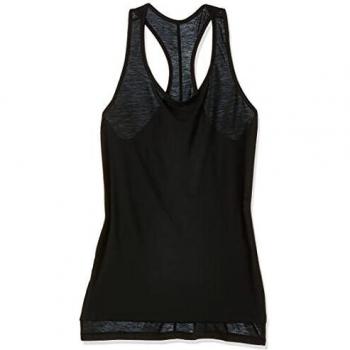 NIKE W Yoga Layer Tank Vest, Black/dk Smoke Grey, M Women's