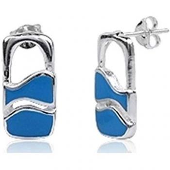 Pendientes de Plata en azul