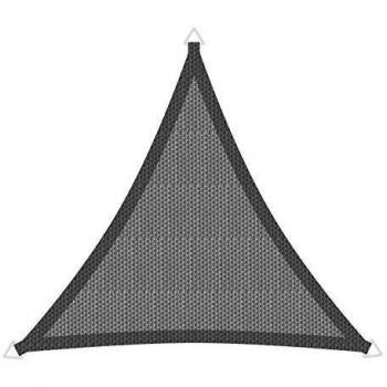 Windhager 10890 - Vela de sombra para patio, triangular 3,6 m, color gris plata