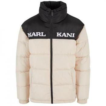 Karl Kani Retro Essential Puffer Jacket Beige Men Size M