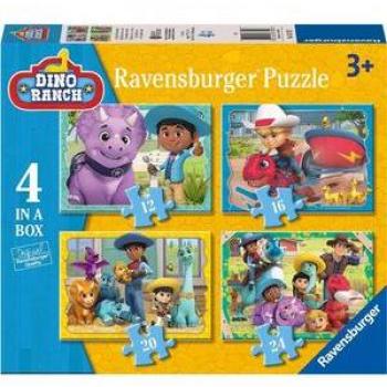 Set Progresivo de Rompecabezas Dino Ranch de Ravensburger (4 rompecabezas: 12, 16, 20 y 24 piezas) para niños