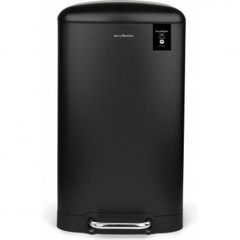 Cubo de Basura con Pedal Les Collectors, Metal, Negro, 40 L