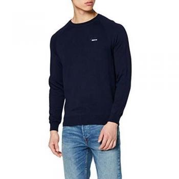 Superdry Orange Label Cotton Crew Suéter, Azul