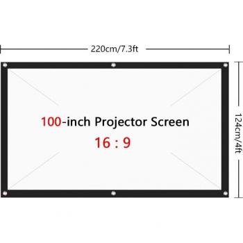 Pantalla de proyector portátil HD plegable antiarrugas 60/72/84/100/120/150 pulgadas para cine en casa y exterior