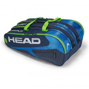 Head Elite 12R Monstercombi Bolsa de raqueta de tenis, color azul/verde, tamaño n/a