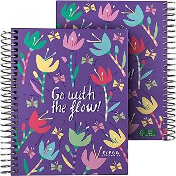 Grafoplás 16522634. Cuaderno Pequeño A6, Espiral, Tapa Dura Cartón Forrado, Cuadricula 5x5, Certificado