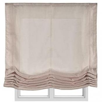 Estores Plegables Sin Varillas Translúcidos Beige 150x175 cm - Estor Paqueto de Tela Premium 100% Poliéster para Ventanas y Puertas