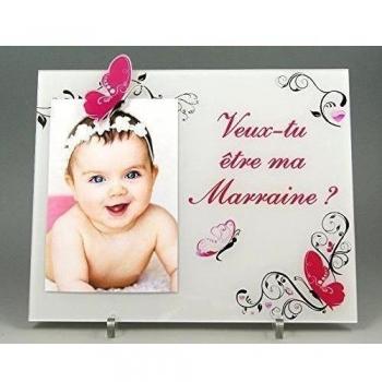 (Ref.kdnmr) marco de fotos veux-tu ser mA Maman  - (regalo Originaux para Padrino Marraine - bautizo, cumpleaños, Navidad...)