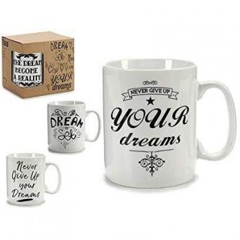 Taza Mug Dream 330 Ml - Porcelana Negra - Apta para Lavavajillas - Capacidad 33 Cl