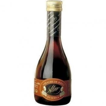 Vinagre de Vino de Jerez Reserva Gourmet - 250 ml - Vinagre de España de Alta Calidad, Envejecido en Barrica de Roble - Gran Variedad de Ricos Sabores y Aromas Intensos - Una Tradición de 50 Años.