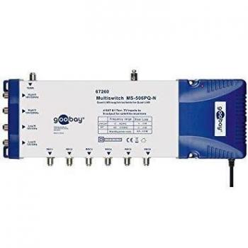 Goobay 67260 SAT multiswitch 5 entradas / 6 salidas, distribuidor para un máximo de 6 abonados desde un satélite