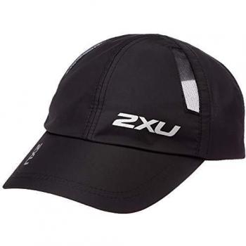 2XU UK Unisex Run Cap, Black, OSFA