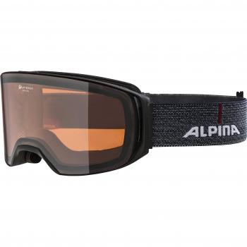 ALPINA Arris QH S3 Gafas, Unisex Adulto, Negro Mate/Rojo