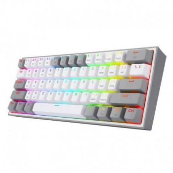 Teclado Mecánico Redragon Fizz Pro White/Gray, Inglés, Blanco y Gris-K616-RGB WG